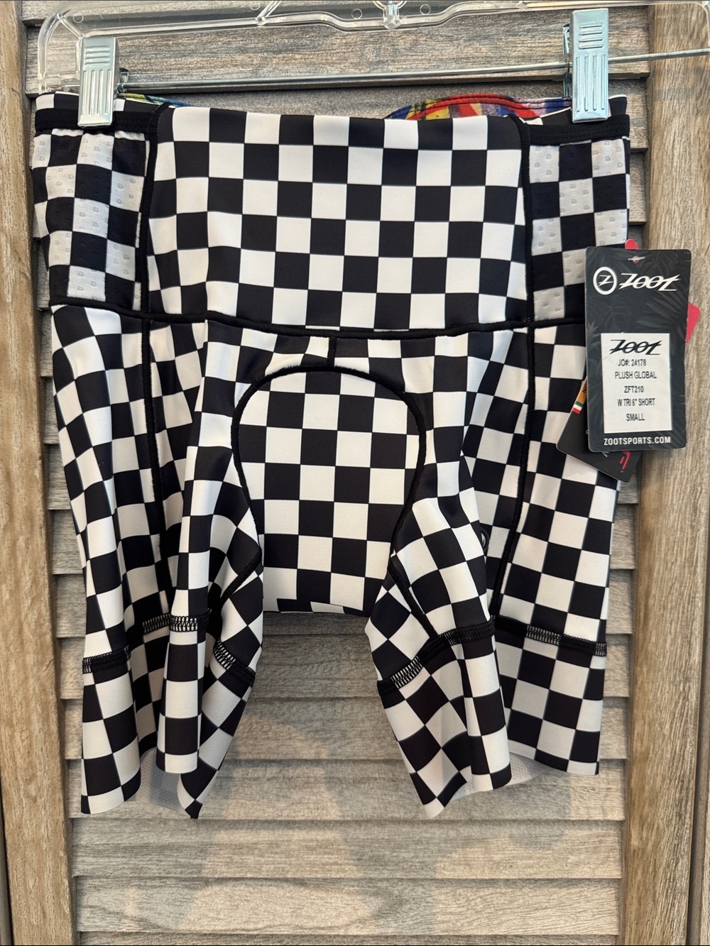 Zoot Black and White Checkered mens padded shorts